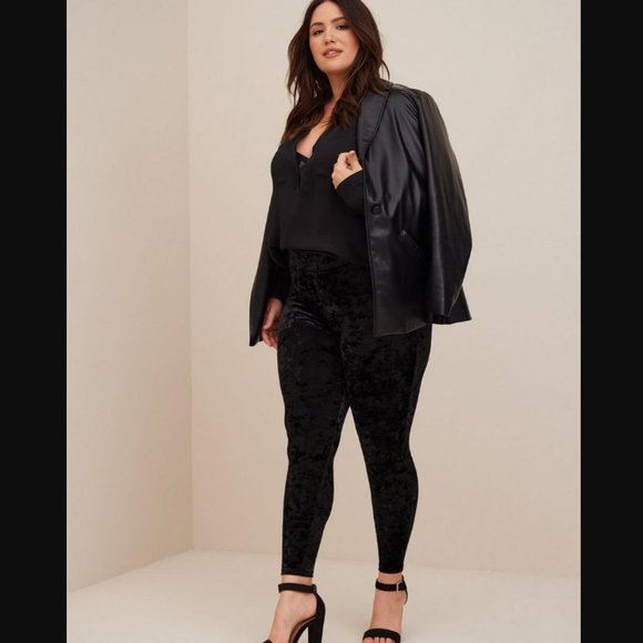 EUC, CUTE*- Full Length Signature Waist Crushed Velvet Legging | OFFERS WELCOME! - Picture 3 of 9